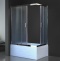 Душевой уголок Royal Bath BP 100х80 L с поддоном профиль хром стекло матовое RB8100BP-C-CH-L - 0