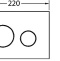 Кнопка смыва TECE Loop 9240654 черное стекло, кнопка белая - 2