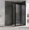 Душевой уголок Abber Schwarzer Diamant 160x70 профиль черный стекло матовое AG30160BMH-S70BM-S70BM - 1