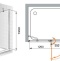 Душевой уголок Cezares Elena 120х100 хром стекло прозрачное ELENA-W-AH-2-120/100-C-Cr - 4