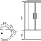 Душевая кабина Royal Bath 90х90 профиль хром стекло рифленое с гидромассажем RB90NRW-С-CH - 6