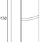 Шкаф-пенал для ванной Cezares Bianco lucido 40х170  44324 - 2