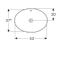 500.716.01.2 VariForm Раковина встраиваемая в столешницу овальной формы, 55х40 см, без отв. под смеситель, с отв. перелива - 3