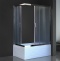 Душевой уголок Royal Bath BP 100х80 R с поддоном профиль хром стекло матовое RB8100BP-C-CH-R - 0