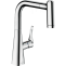 Кухонный смеситель Hansgrohe Metris M71 однорычажный, 220, с вытяжным душем, 2jet, хром 73800000 - 0