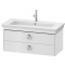 DURAVIT (White Tulip) Тумба подвесная 984 x 458 мм, для # 236310, с двумя выдвижными ящиками, с ручками, цвет белый глянцевый WT435208585 - 0