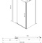 Душевой уголок Vincea Extra 120х80 профиль черный стекло прозрачное VSR-1E111280CLB - 2