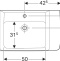 122185000 Renova Nr.1 Plan Раковина мебельная, с отв., с переливом 850x480 мм - 1