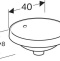 500.700.01.2 Geberit VariForm Раковина встраиваемая в столешницу круглой формы, D=40 см, без отв. под смеситель, с отв. перелива - 5