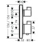 Термостат Hansgrohe Ecostat Square, скрытого монтажа, для 2 потребителей, шлифованный черный хром 15714340 - 1