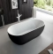 Акриловая ванна BELBAGNO BB70-1700-800-W/NM Белый Глянец внутри, черный матовый снаружи - 3