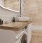 Тумба с раковиной STWORKI Берген 60 белая со светлой столешницей 122, Moduo 50 Square, L 549614 - 5