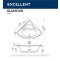 Ванна акриловая Excellent Glamour Smart 150х150 с гидромассажем белый - бронза WAEX.GLA15.SMART.BR - 8