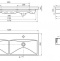 Мебельная раковина Belbagno двойная 120х45 белый  BB-0325-120-2-LVB - 4