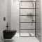 Душевая перегородка STWORKI Кронборг LOFT-GW-100х220 100 см, профиль черный матовый - 0