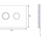 Кнопка смыва Cersanit Accento Circle BU-ACN-CIR-PN/Wh/Gl стеклянная, белая глянцевая P-BU-ACN-CIR-PN/Wh/Gl - 1