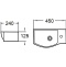 Раковина подвесная WeltWasser WW AISBACH 7945 GL-WT R 45 белый  10000008691 - 2