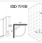 Душевой уголок Esbano 90х90 черный  ESUGD7015B - 1