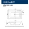 Ванна акриловая Excellent Crown Lux Line 190х120 с гидромассажем белый - золото WAEX.CRO19.LINE.GL - 7
