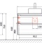 Тумба с раковиной STWORKI Берген 100 белая с темной столешницей, DIWO Углич 0117 567199 - 6