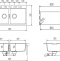 Мойка  Horizont 90  Cristadur (монтаж в один уровень со столешницей) аворио 700359F - 1