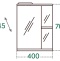 Зеркало-шкаф СанТа Ника 40 фацет L 101080 - 3