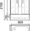 Душевая кабина Parly Frost FQ811 80x215, с поддоном, профиль сатин, стекло матовое - 4