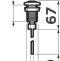 Кнопка Omoikiri 4996042 пневматическая, светлое золото - 1
