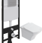 Комплект Унитаз подвесной STWORKI Хальмстад SETK2804-0606-001-1-6000 с микролифтом + Система инсталляции для унитазов EWRIKA ProLT 0026-2020 с кнопкой смыва 0040 хром матовый 560205 - 0