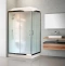 Душевая кабина Royal Bath 120x80 L стекло матовое задняя стенка белая с гидромассажем RB8120HP7-WC-CH-L - 1