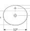 500.720.01.2 VariForm Раковина встраиваемая в столешницу овальной формы, 55х45 см, с отв. под смеситель, с отв. перелива - 3
