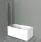 Шторка на ванну BelBagno UNO 80х150 профиль хром стекло прозрачное UNO-V-11-80/150-C-Cr - 0