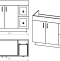 Тумба под раковину Misty Амбра 100 белый П-Амб0100-011-2Я - 6