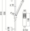 AD140/53BM душевой гарнитур 60 см 1jet (чёрный) - 1
