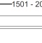 EB58-1800-E10 столешница PARALLEL 1800 мм с отверстием  для умывальника E4439 и отверстием для смесителя /1800х520х60/ (квебекский дуб) - 1