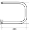 Водяной полотенцесушитель Terminus П-образный 320x600 Хром 4620768888229 - 3