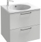 Тумба для комплекта Jacob Delafon Odeon Rive Gauche 60 белая, 2 ящика, ручки черные EB2520-R9-N18 - 0