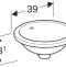 500.744.01.2 Geberit VariForm Раковина с установкой под столешницу круглой формы, D1=33 см, без отв. под смеситель, с переливом - 3