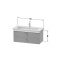 DURAVIT (White Tulip) Тумба подвесная 984 x 458 мм, для # 236310, с двумя выдвижными ящиками, с ручками, цвет белый глянцевый WT435208585 - 1