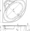 Акриловая ванна Aquanet Santiago 158.5x158.7 см (00204034) - 2