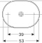 500.774.01.2 VariForm Раковина с установкой на столешницу эллиптической формы, 55х40 см, без отв. под смеситель, без отв. - 3