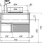 Тумба с раковиной STWORKI Карлстад 75 дуб рошелье, роверелла, с отверстием для смесителя в столешнице 427809 - 8
