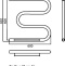 Водяной полотенцесушитель Terminus M-образный 600х600 с полкой Хром 4620768880438 - 4