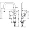 Кухонный смеситель однорычажный, U 220, 1jet Hansgrohe 72806670 - 3