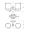 ANTIC CRYSTAL AM-E-2688SJ-Do Держатель стакана двойной подвесной, золото - 3