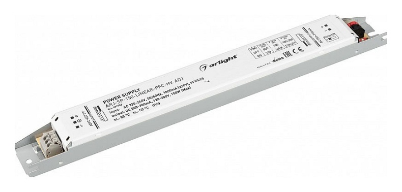 Драйвер Arlight ARJ-SP-150-Linear-PFC-HV-ADJ 128-300V 150W IP20 0,5-0,7A 032902 - 0