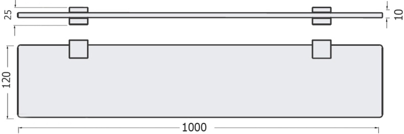 Полка STWORKI Glass Shelf 100 полкодержатели черные 3GW266TTKK000 - 7