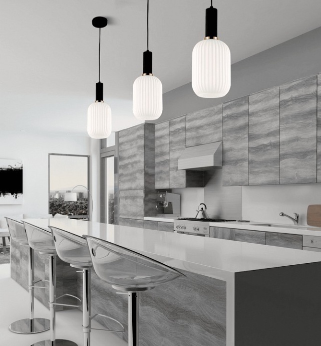 Подвесной светильник LUMINA DECO Rico LDP 1218-1 WT+BK - 3