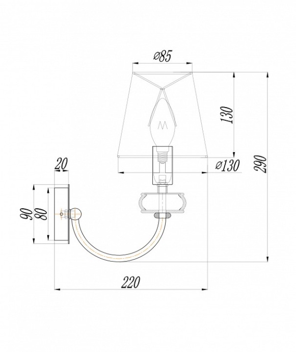 Бра Maytoni Roma ARM006WL-01G - 1