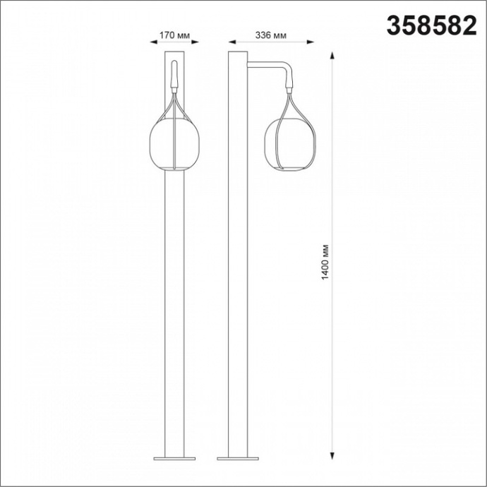 Уличный светодиодный светильник Novotech Street Roca 358582 - 2